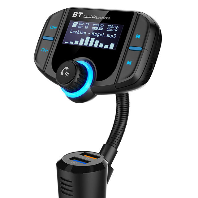 Bluetooth FM Transmitter Car Adapter with Fast Charger