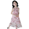 Girls' Bohemian Summer Dress - Floral Beach Maxi Dress