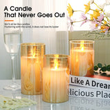 3pcs Battery Operated Electric Candles for Home Decor