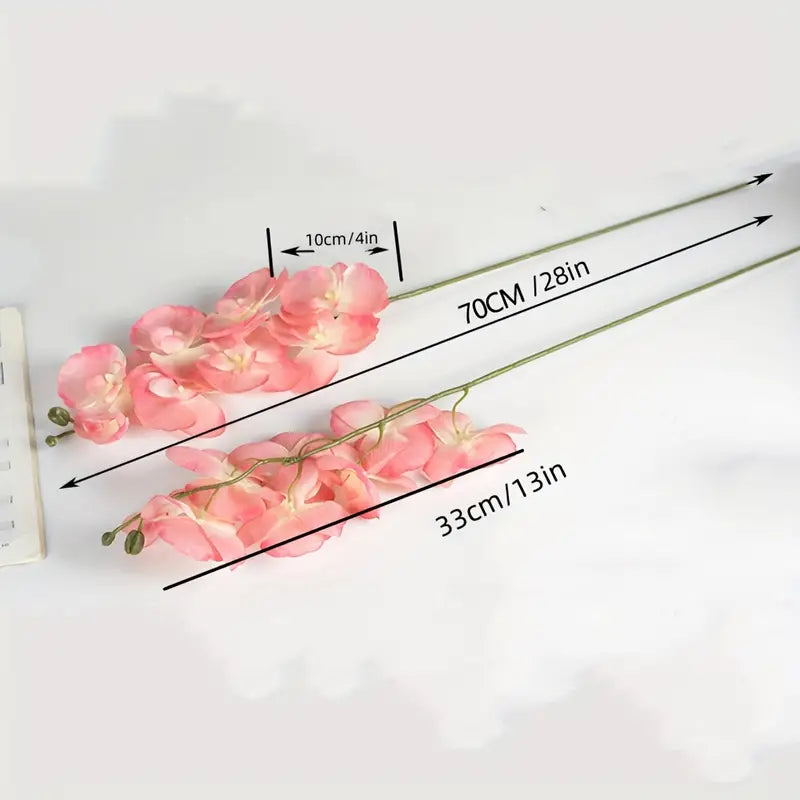 8 Heads Waterproof Artificial Orchids for Home Decor