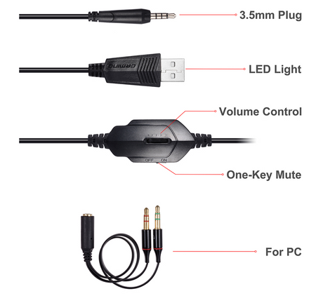 Glow Gaming Headphones - Over-Ear Design