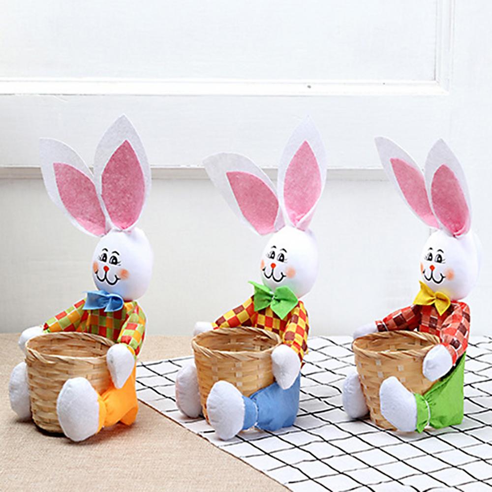 Cartoon Rabbit Design Bamboo Egg Organizer Basket