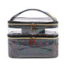 FITINI Makeup Bags Double Layer Travel Storage Cosmetic Cases Make-up Organizer Toiletry Bags Water-resistant for Women Makeup Brush BagBlack