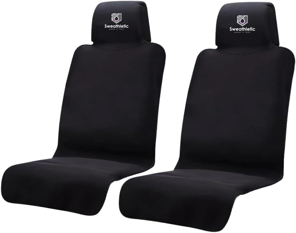 SweatSo Car Seat Protector Waterproof Car Seat Cover - Neoprene Covers Sweat Towels for Gym - Automotive Covers & Accessories (Pack of 2)