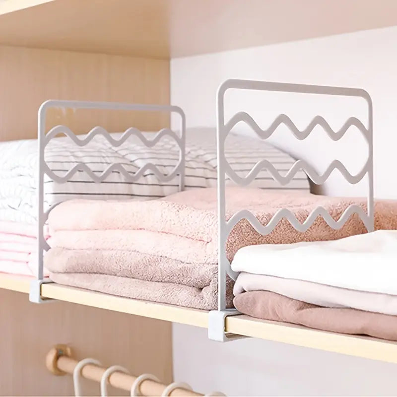 1pc Layered Wardrobe Storage Organizer Divider Shelves