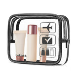 Fashionable Waterproof Transparent PVC Cosmetic Bag Set