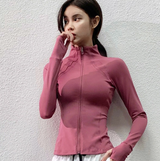 Long Sleeve High Neck Yoga Top for Running and Yoga