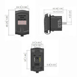 USB Car Charger with Switch and Voltage Meter
