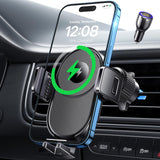Wireless Car Charger 15W Fast Charging Auto Clamping Car Phone Holder Wireless Charger Air Vent Car Phone Mount fit for iPhone 15 14 13 12 Mini Pro Max 11 XR XS X Samsung Galaxy S23 S22 S21+