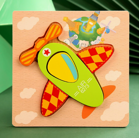 Montessori Wooden Educational Puzzle Board (One Set)