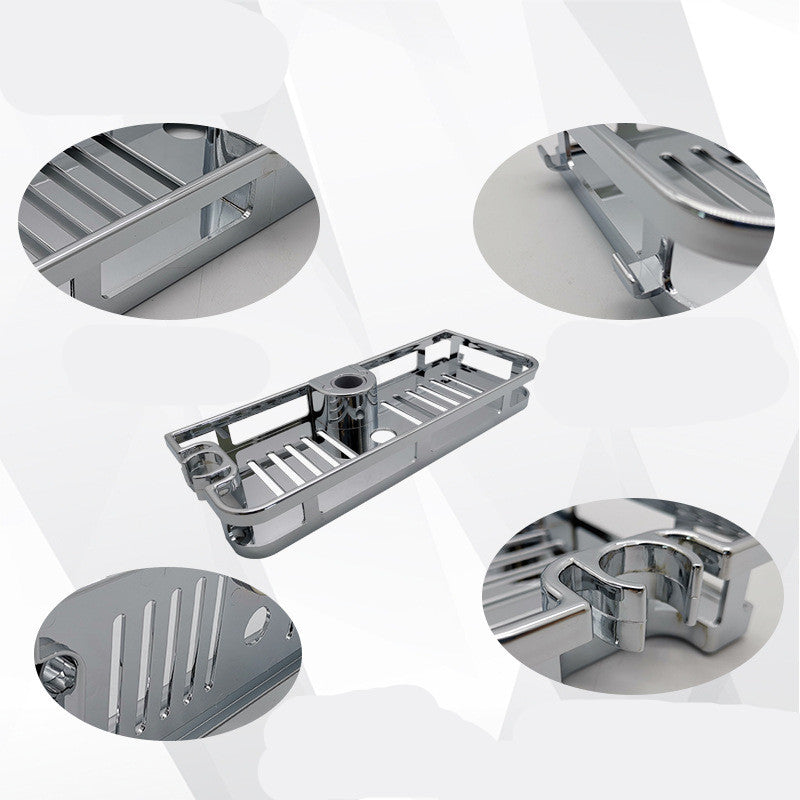 Round Shower Rod Storage Rack for Bathroom Accessories