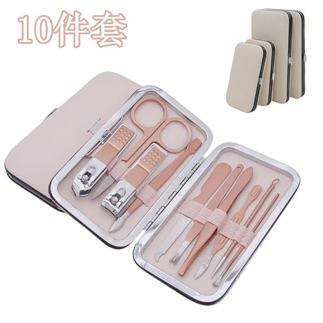 18-Piece Stainless Steel Nail Care Tool Set with Scissors
