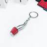 Car Modification Metal Keychain with Air Filter Pendant