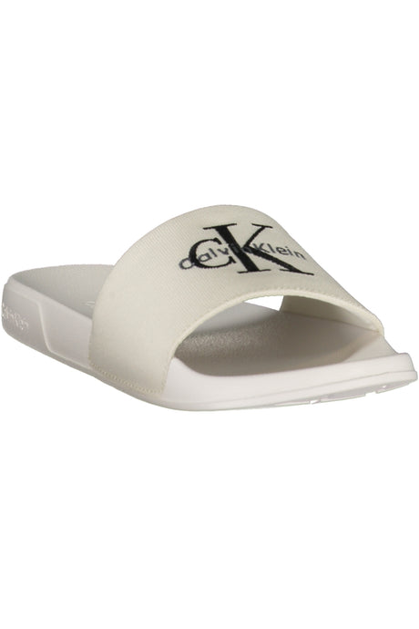 CALVIN KLEIN WOMEN'S WHITE SLIPPER FOOTWEAR