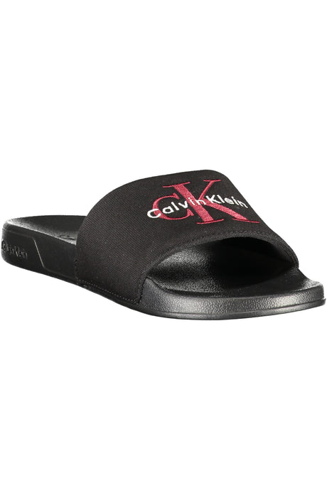 CALVIN KLEIN MEN'S BLACK SLIPPER FOOTWEAR