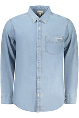 CALVIN KLEIN MEN'S LONG-SLEEVED SHIRT, BLUE