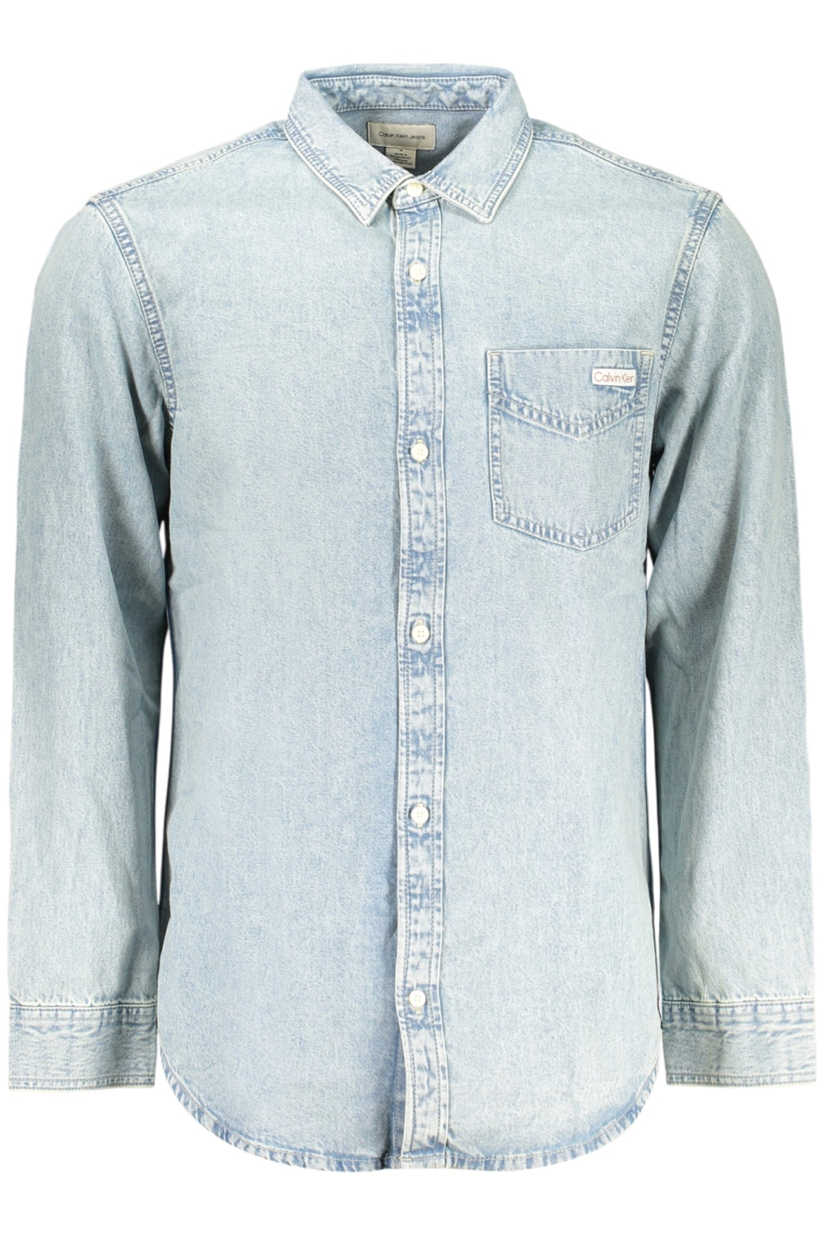 CALVIN KLEIN MEN'S LONG-SLEEVED SHIRT, BLUE