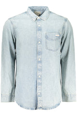 CALVIN KLEIN MEN'S LONG-SLEEVED SHIRT, BLUE