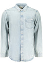 CALVIN KLEIN MEN'S LONG-SLEEVED SHIRT, BLUE