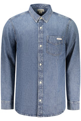 CALVIN KLEIN MEN'S LONG-SLEEVED SHIRT, BLUE