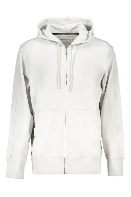 CALVIN KLEIN MEN'S GRAY ZIP SWEATSHIRT