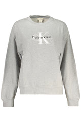 CALVIN KLEIN WOMEN'S GRAY ZIP-UP SWEATSHIRT