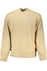 CALVIN KLEIN MEN'S BEIGE ZIPLESS SWEATSHIRT
