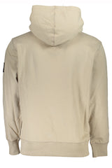 CALVIN KLEIN MEN'S BEIGE ZIPLESS SWEATSHIRT