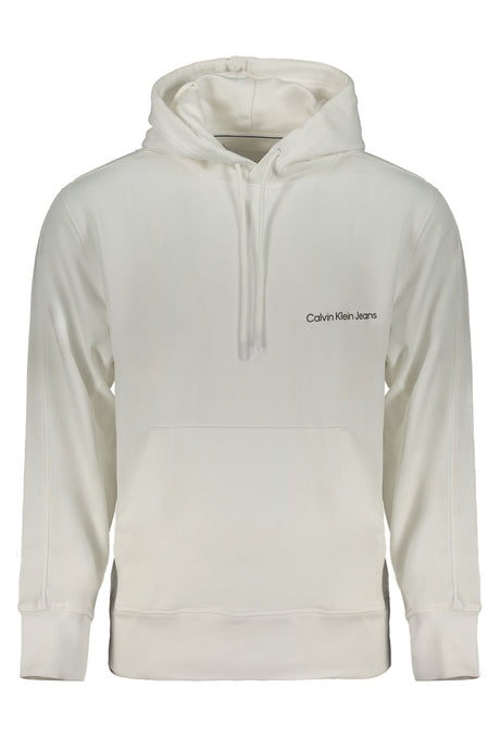 CALVIN KLEIN MEN'S WHITE ZIPLESS SWEATSHIRT