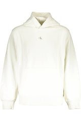 CALVIN KLEIN WHITE MEN'S SWEATSHIRT WITHOUT ZIP