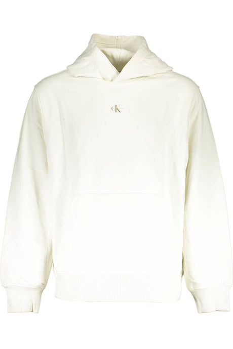 CALVIN KLEIN WHITE MEN'S SWEATSHIRT WITHOUT ZIP