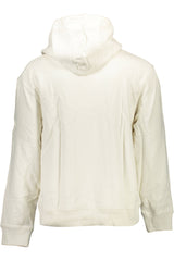 CALVIN KLEIN WHITE MEN'S SWEATSHIRT WITHOUT ZIP