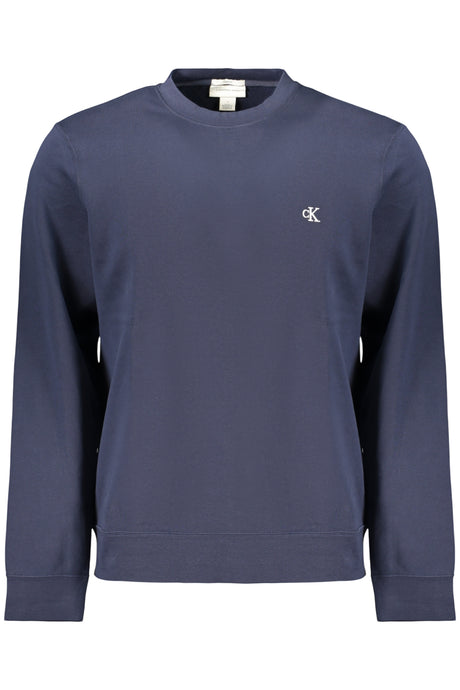 CALVIN KLEIN MEN'S BLUE ZIP-UP SWEATSHIRT