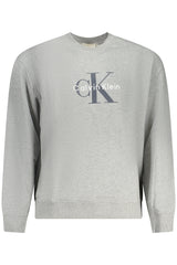 CALVIN KLEIN MEN'S GRAY ZIP-UP SWEATSHIRT