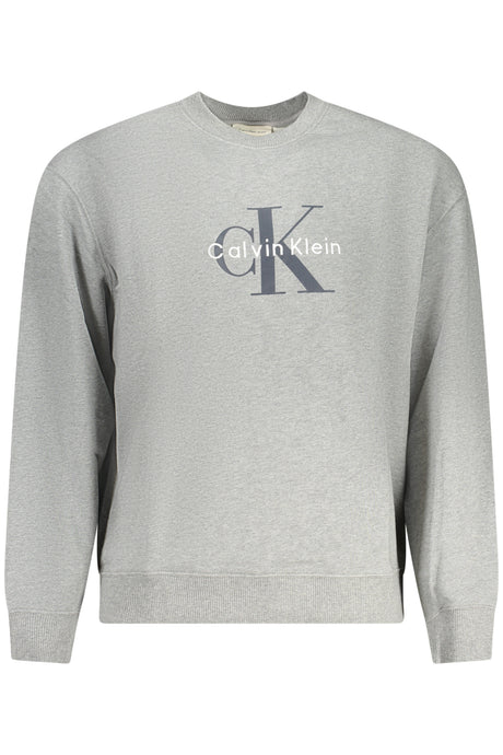 CALVIN KLEIN MEN'S GRAY ZIP-UP SWEATSHIRT