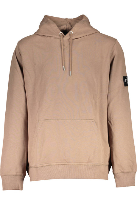 CALVIN KLEIN SWEATSHIRT WITHOUT ZIP MAN BROWN