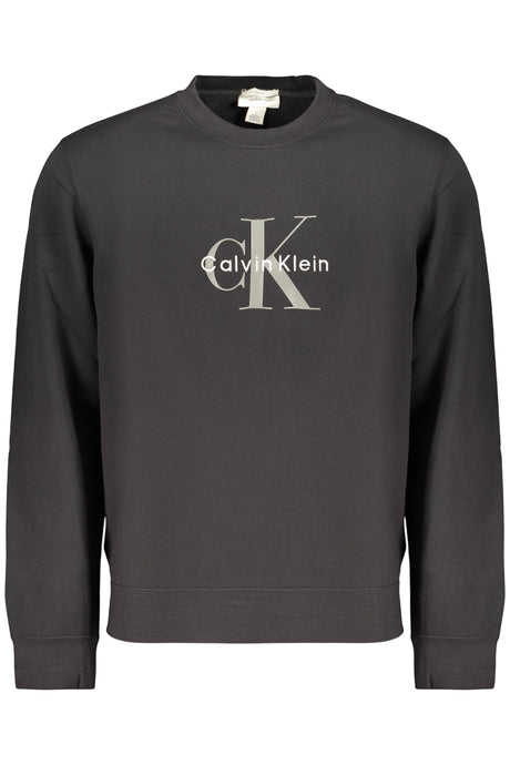 CALVIN KLEIN MEN'S BLACK ZIP-UP SWEATSHIRT