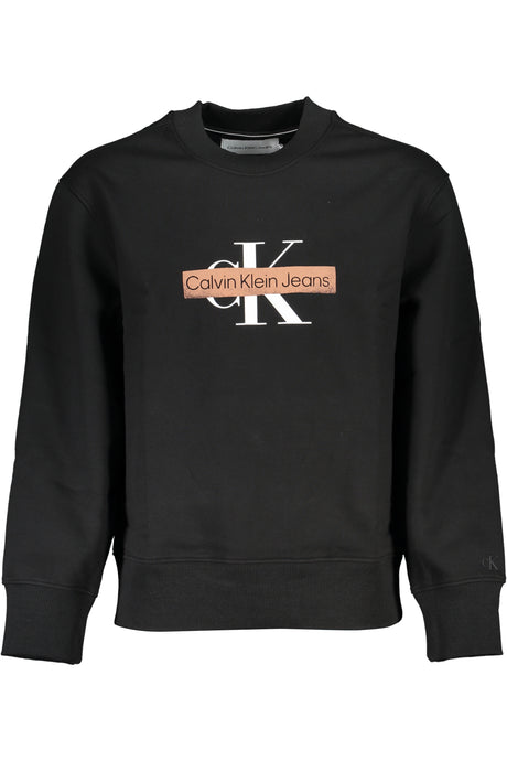 CALVIN KLEIN MEN'S BLACK ZIPLESS SWEATSHIRT