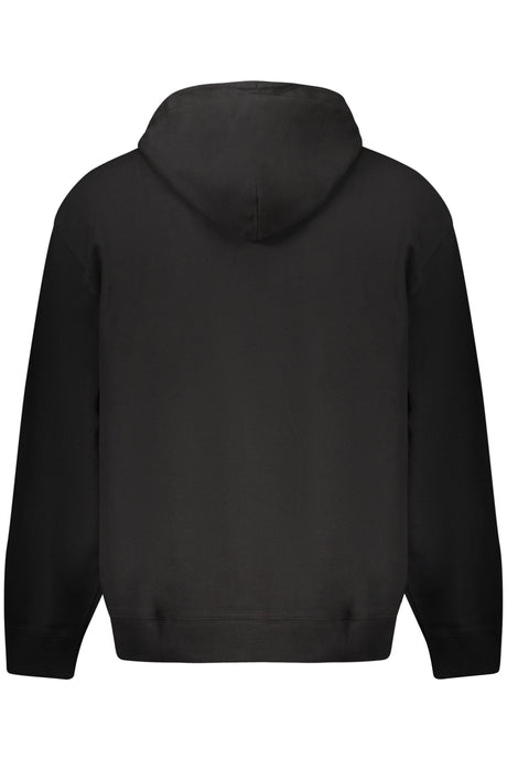 CALVIN KLEIN MEN'S BLACK ZIP-UP SWEATSHIRT