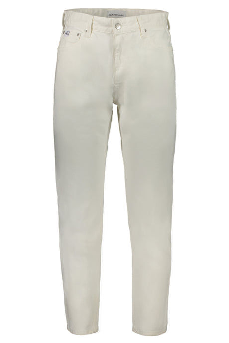 CALVIN KLEIN MEN'S WHITE DENIM JEANS