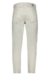 CALVIN KLEIN MEN'S WHITE DENIM JEANS