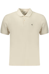 CALVIN KLEIN MEN'S SHORT-SLEEVE POLO SHIRT, BEIGE
