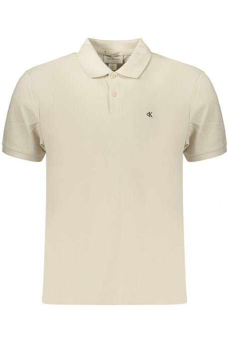 CALVIN KLEIN MEN'S SHORT-SLEEVE POLO SHIRT, BEIGE
