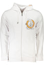CAVALLI CLASS MEN'S WHITE ZIP SWEATSHIRT