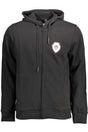 CAVALLI CLASS MEN'S ZIP-UP SWEATSHIRT BLACK