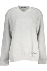 CAVALLI CLASS WOMEN'S GRAY ZIPLESS SWEATSHIRT