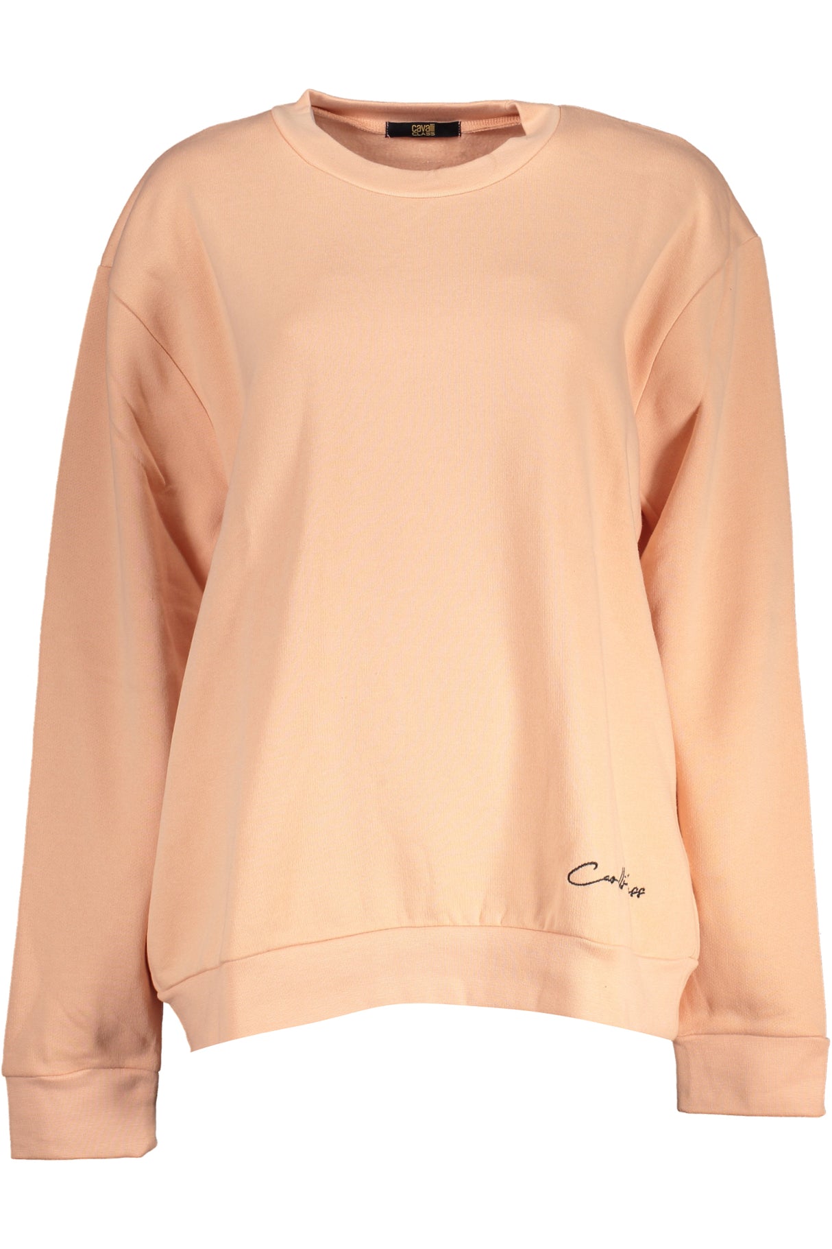 CAVALLI CLASS WOMEN'S PINK SWEATSHIRT WITHOUT ZIP