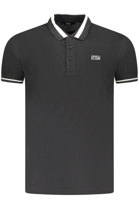 CAVALLI CLASS POLO SHORT SLEEVE MEN BLACK