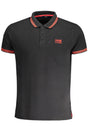 CAVALLI CLASS MEN'S SHORT SLEEVED POLO SHIRT BLACK