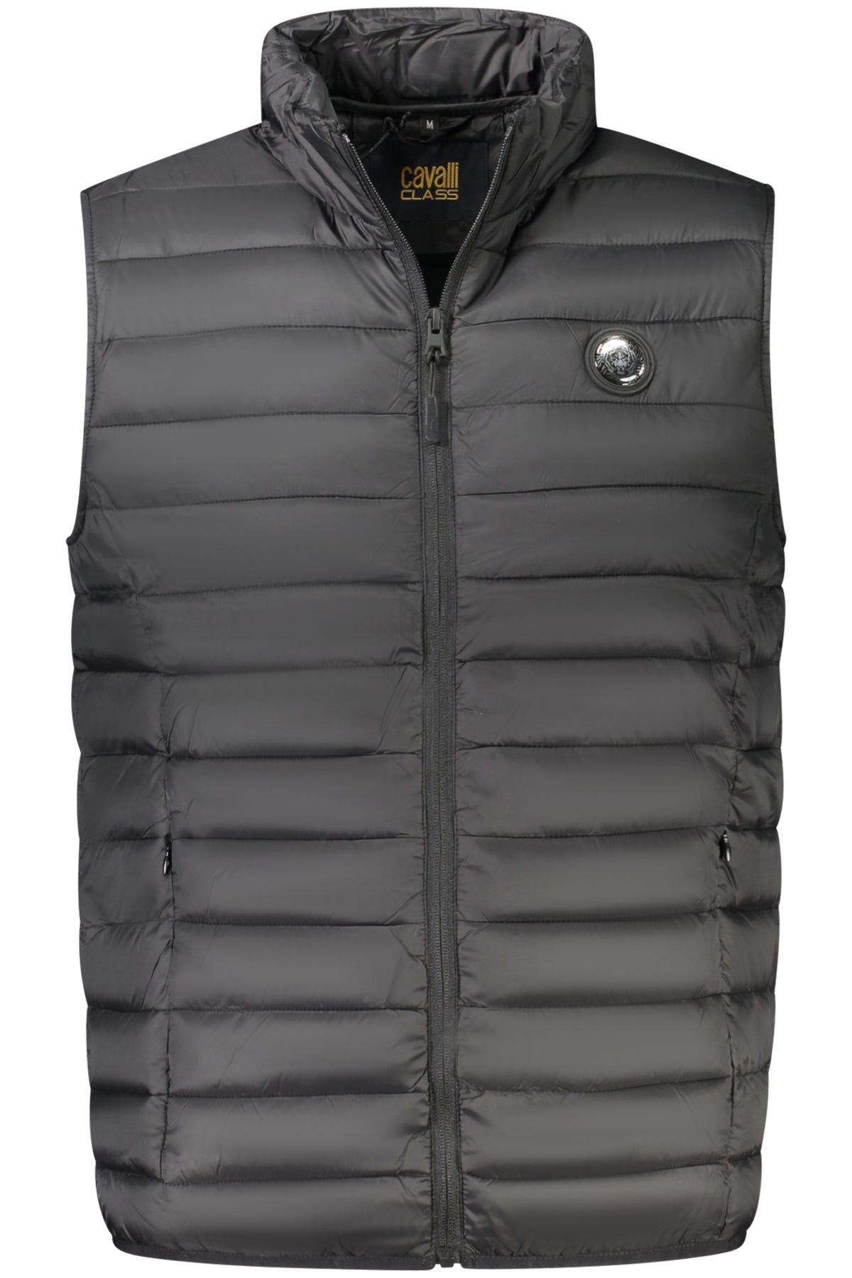 CAVALLI CLASS MEN'S BLACK SLEEVELESS JACKET